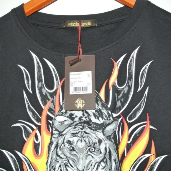 Roberto Cavalli Men's Graphic Tiger T Shirt XL NWT - Picture 6 of 10
